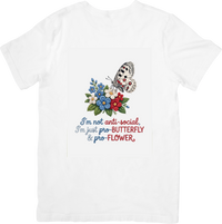 Thumbnail for Pro Butterfly Pro Flower T-Shirt | Floral Boho Nature Graphic Tee | Garden Lover Gift