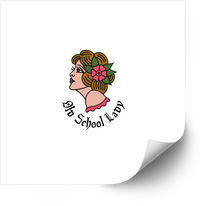 Thumbnail for Old School Lady Tattoo Portrait Sticker | Retro Vintage Pin Up Vinyl Decal