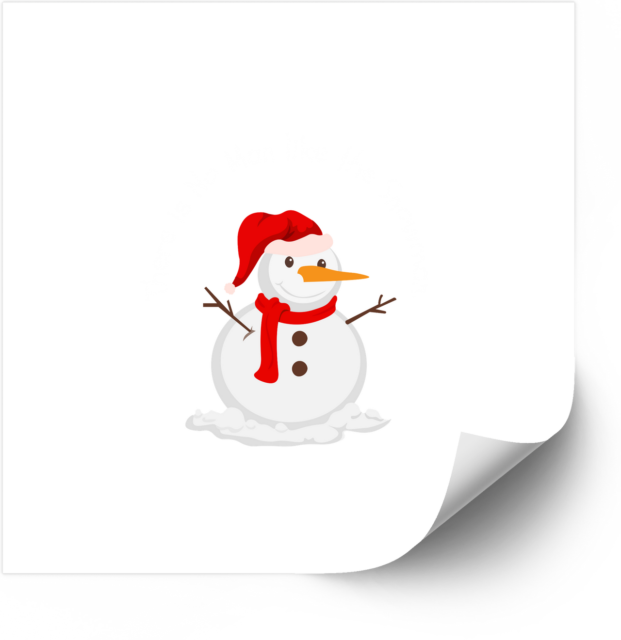 Christmas Snowman Sticker | Cute Festive Holiday Vinyl Decal
