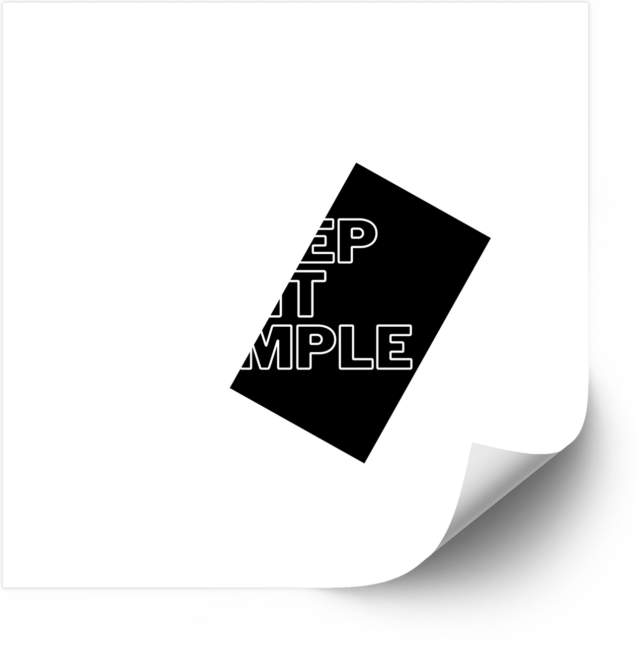 Keep It Simple Sticker | Minimalist Motivational Typography Vinyl Decal