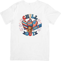 Thumbnail for Chill Out Fourth of July Ice Cream T-Shirt | Patriotic Retro Summer Graphic Tee | 4th of July Gift