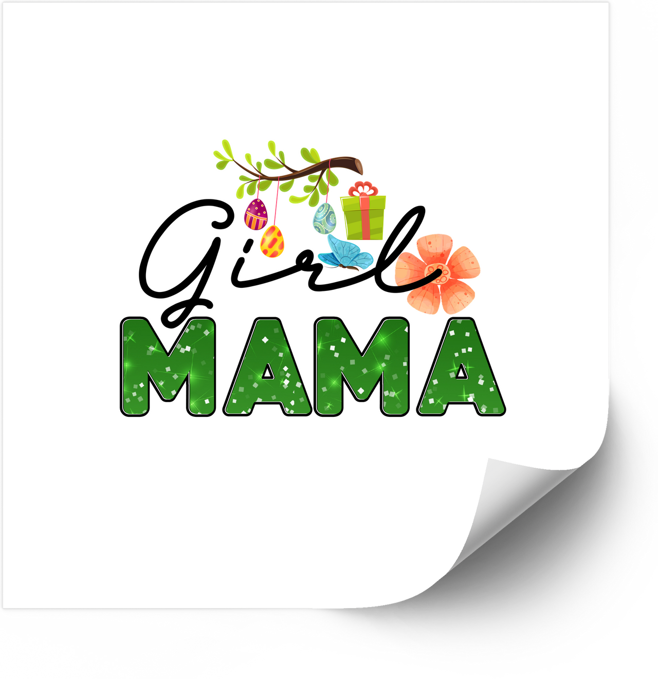 Girl Mama Floral Sticker | Boho Mother Daughter Vinyl Decal