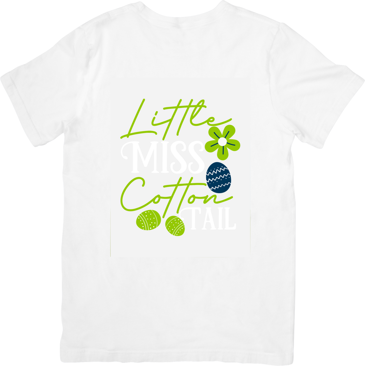 Little Miss Cottontail T-Shirt | Cute Easter Bunny Graphic Tee | Kids Easter Gift