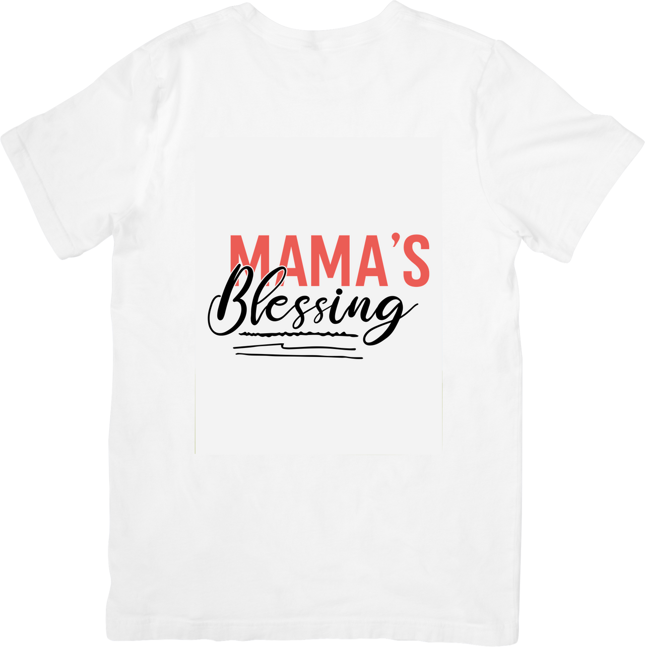 Mama's Blessing T-Shirt | Minimalist Motivational Script Graphic Tee | Mom Gift
